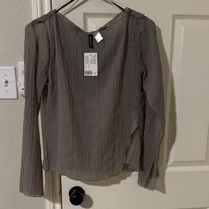 Zara Sheer Black Blouse